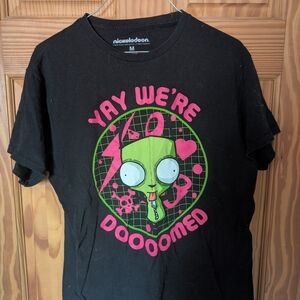 Nickelodeon Black Invader Zim Tee with Fun Graphic